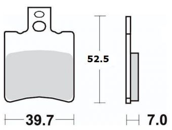 Bromsbelägg (LPI) H52.5mm x B39.7mm